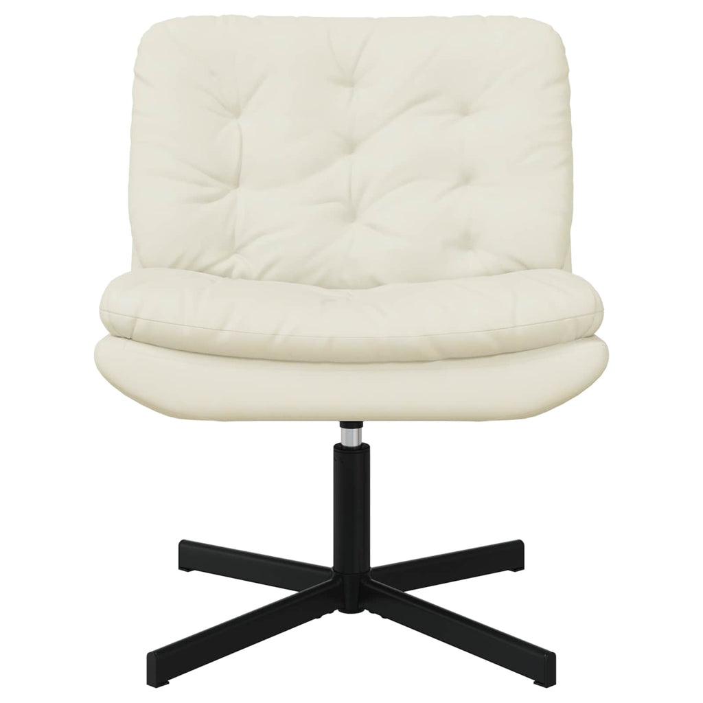 Drehender Entspannungsstuhl Creme 63 x 75 x 76 cm Samt
