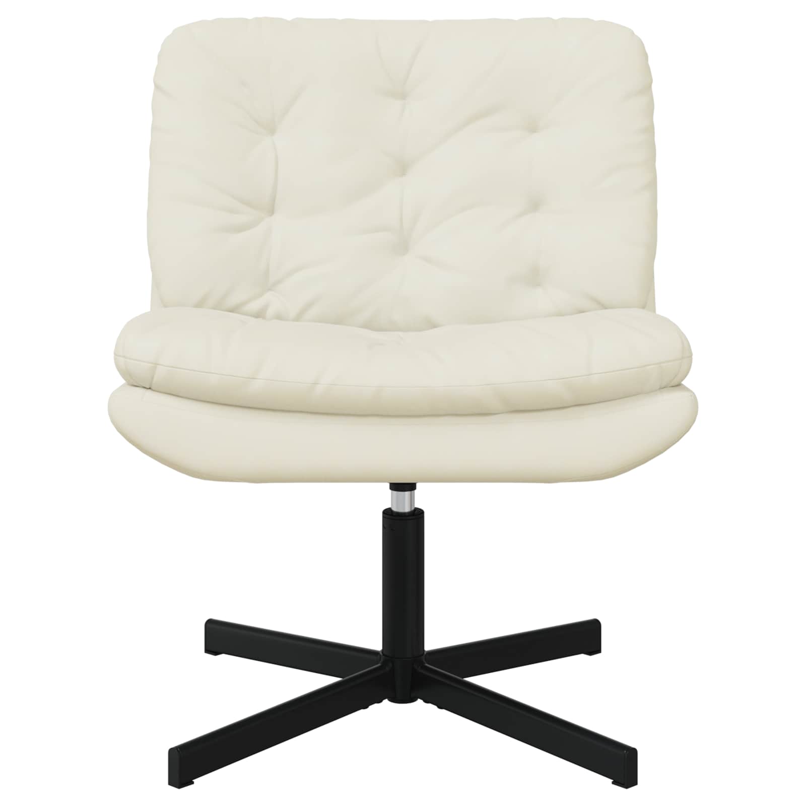 Drehender Entspannungsstuhl Creme 63 x 75 x 76 cm Samt