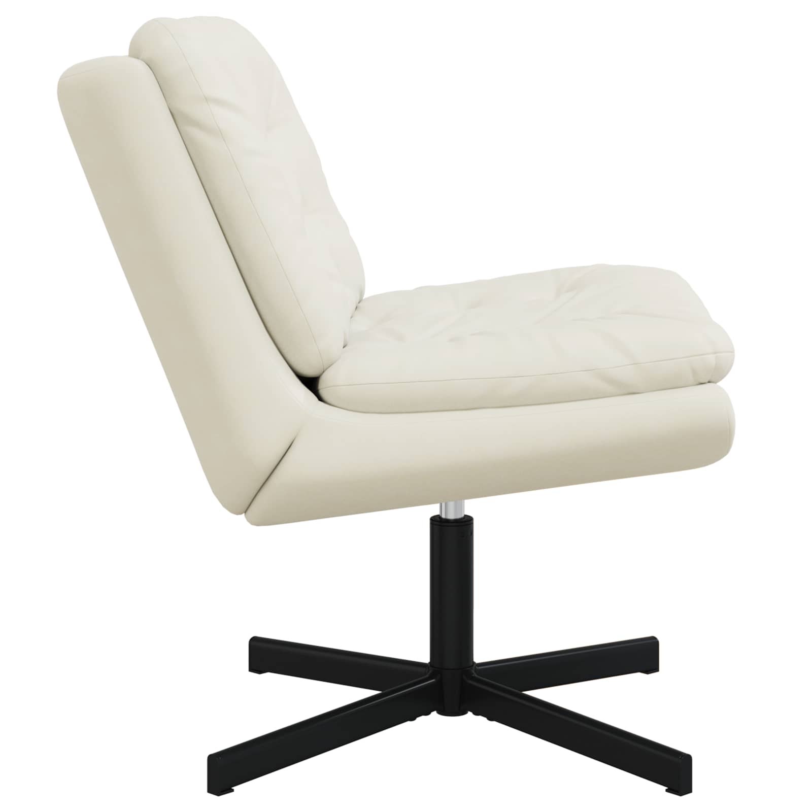 Drehender Entspannungsstuhl Creme 63 x 75 x 76 cm Samt