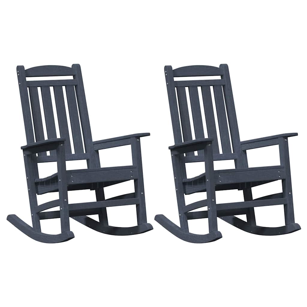 Schaukelstuhl 2 pcs Marineblau 92 x 70 x 108 cm Polyethylen