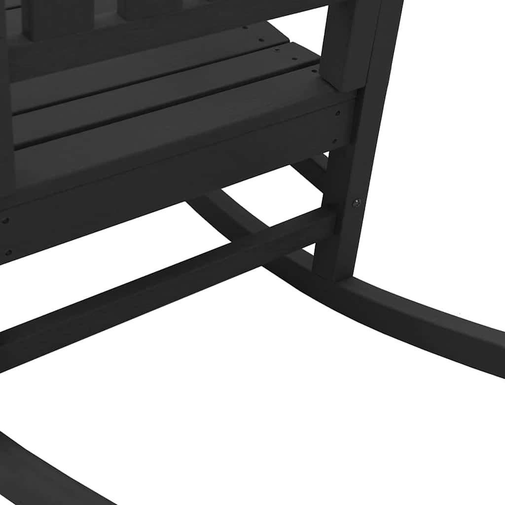 Schaukelstuhl 3 pcs Schwarz Polyethylen