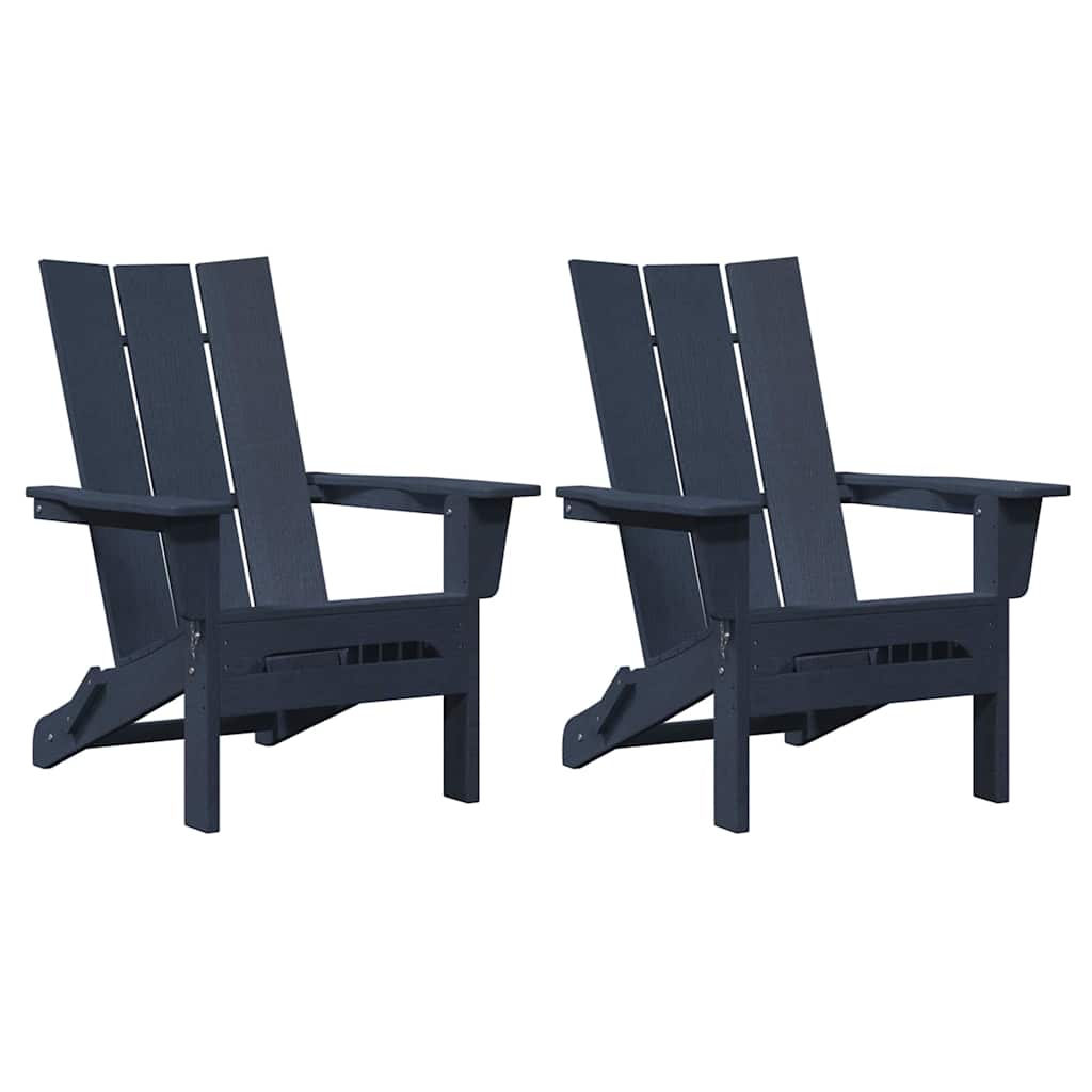 Gartenstuhl 2 pcs Marineblau 80,5 x 74,5 x 92 cm Polyethylen