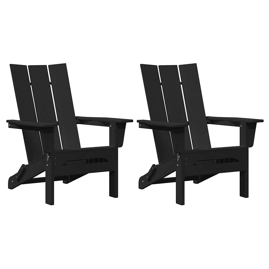 Gartenstuhl 2 pcs Schwarz 80,5 x 74,5 x 92 cm Polyethylen