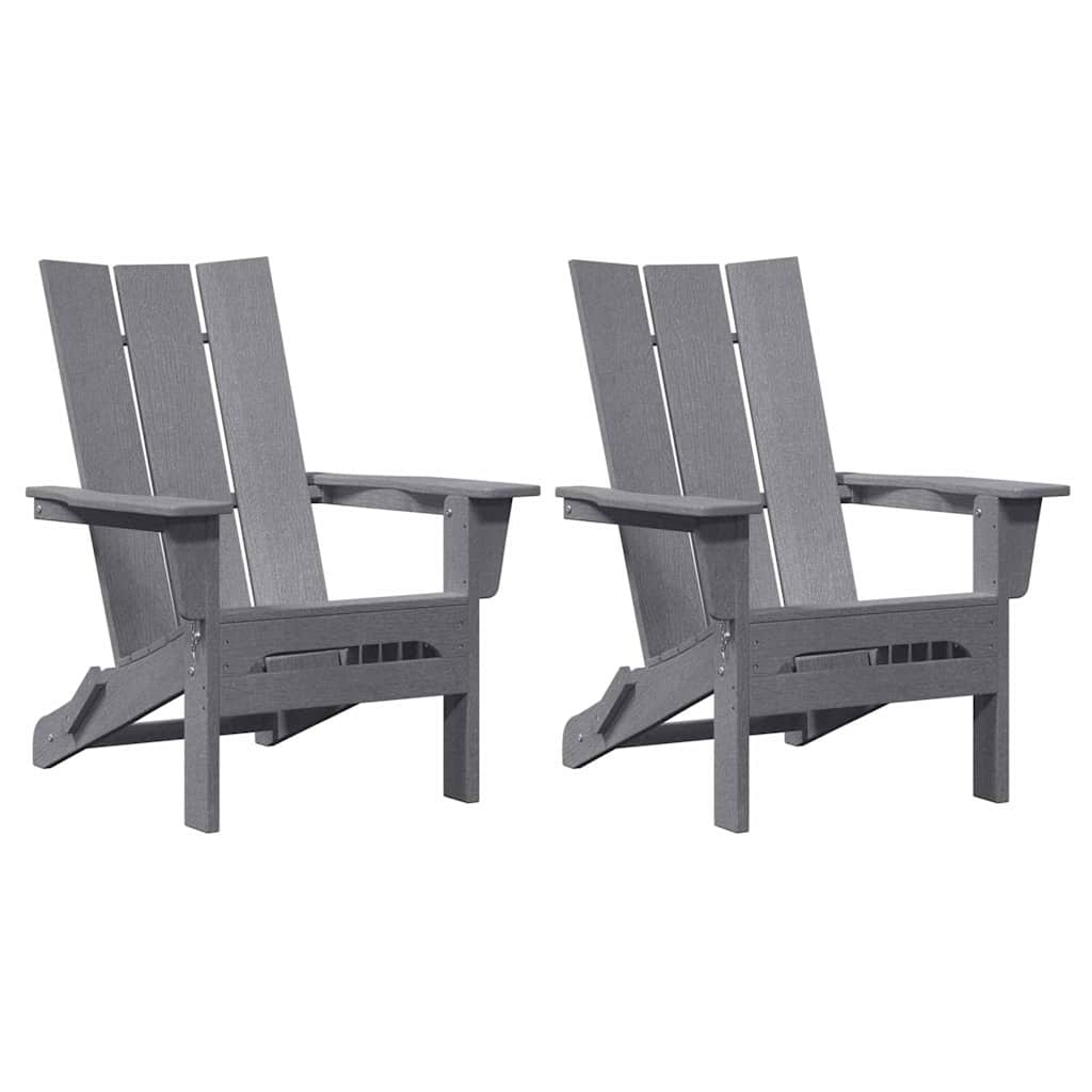 Gartenstuhl 2 pcs Hellgrau 80,5 x 74,5 x 92 cm Polyethylen