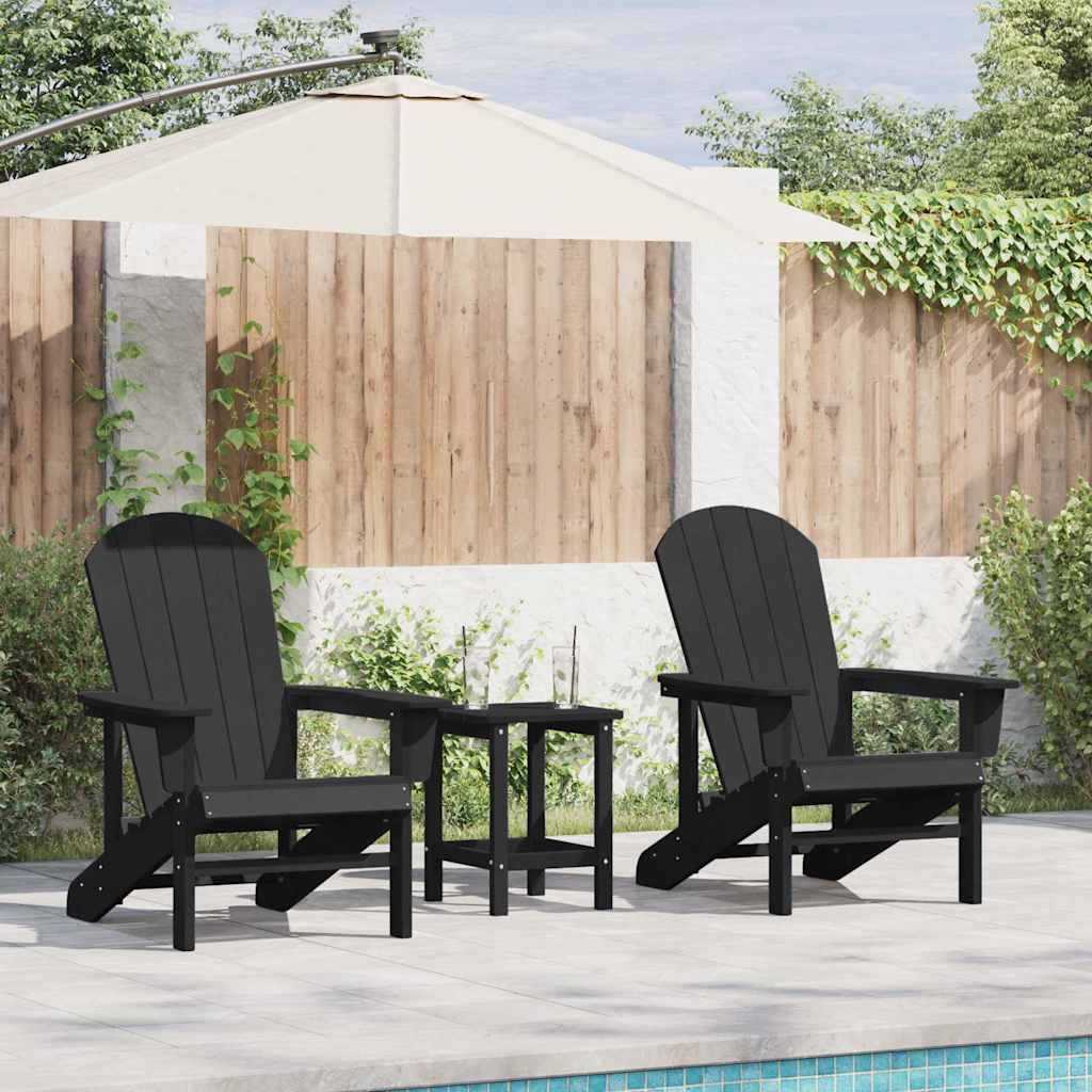 Gartenstuhl 2 pcs Schwarz 82 x 74 x 92 cm Polyethylen