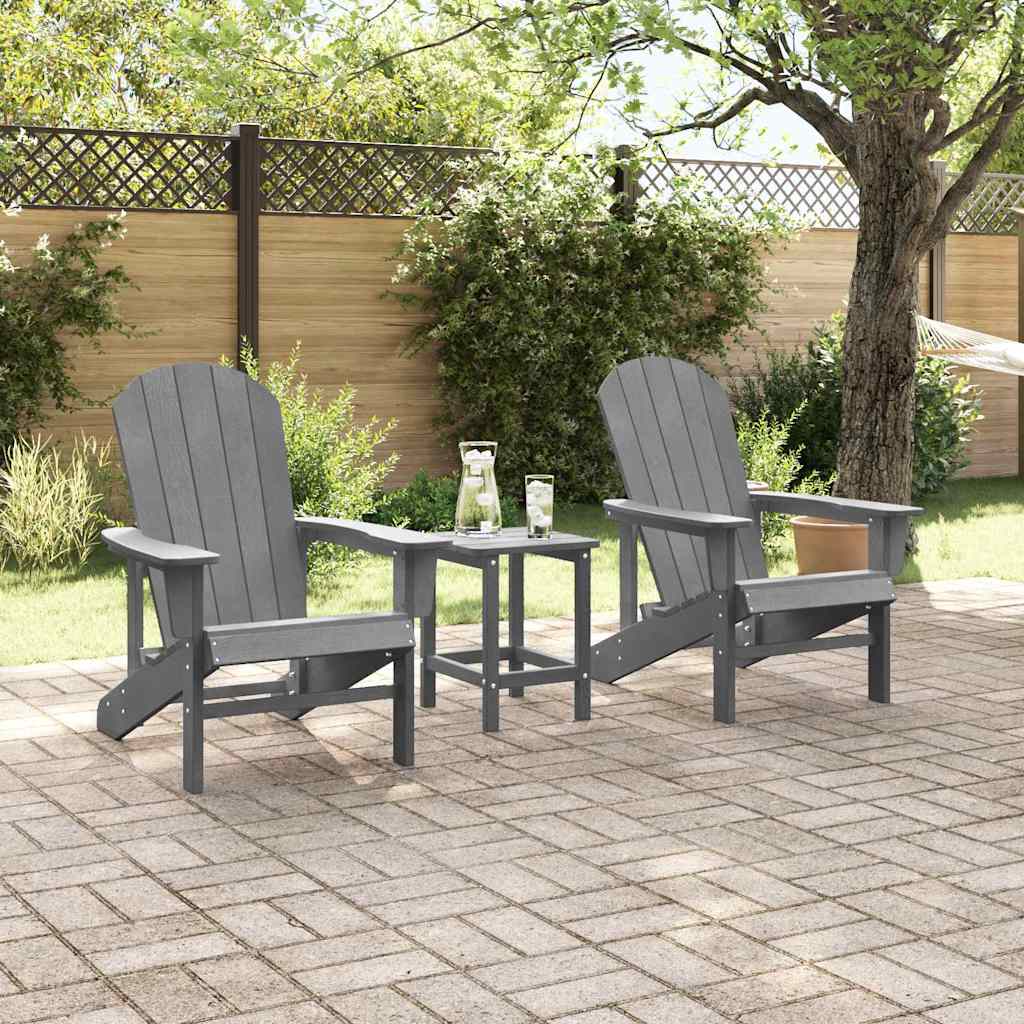 Gartenstuhl 2 pcs Hellgrau 82 x 74 x 92 cm Polyethylen