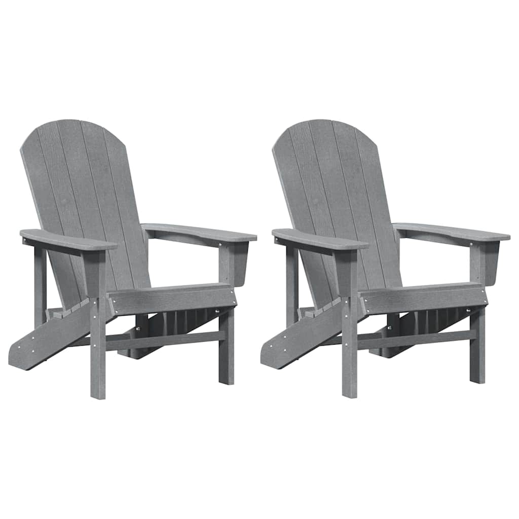 Gartenstuhl 2 pcs Hellgrau 82 x 74 x 92 cm Polyethylen