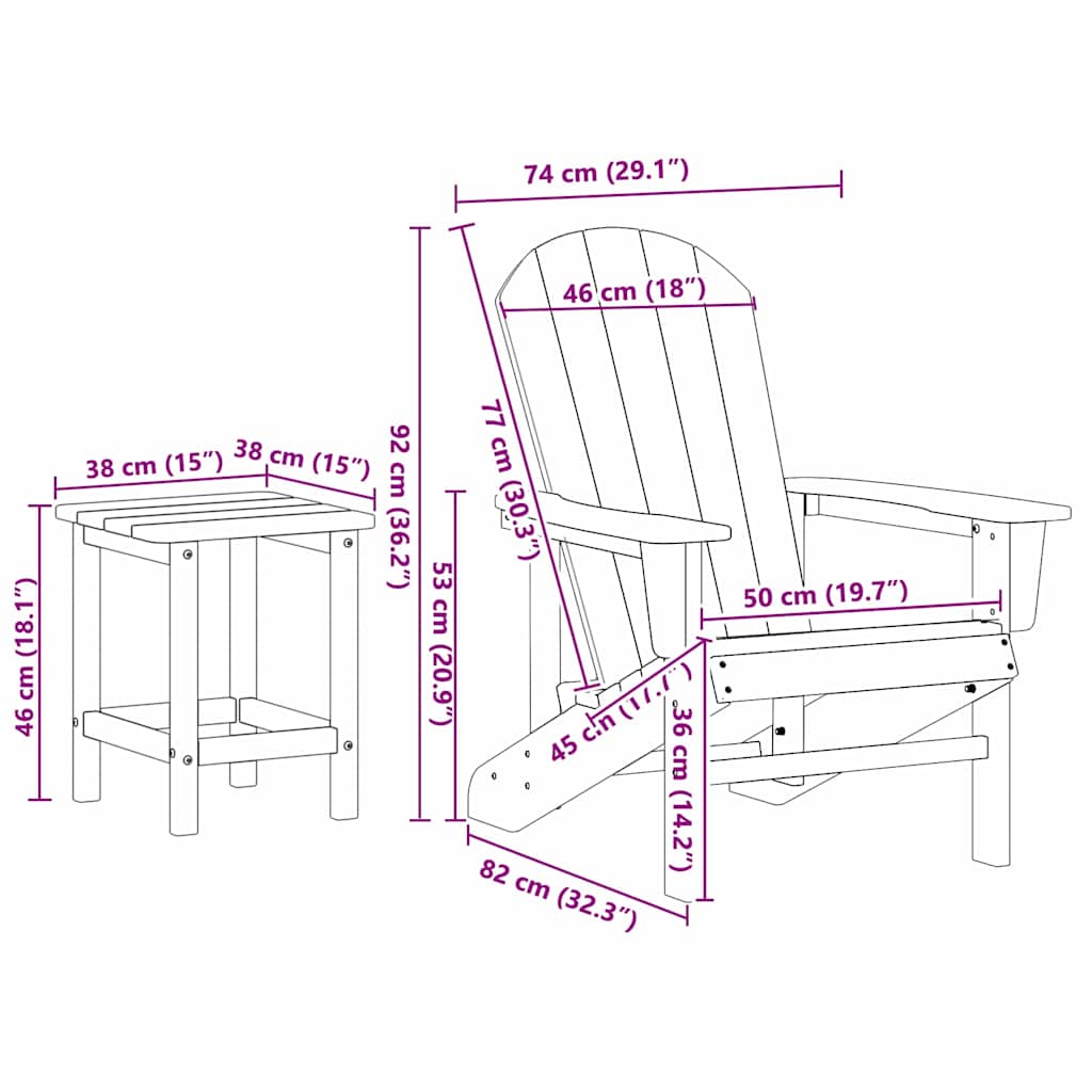 Gartenstuhl 3 pcs Hellgrau Polyethylen