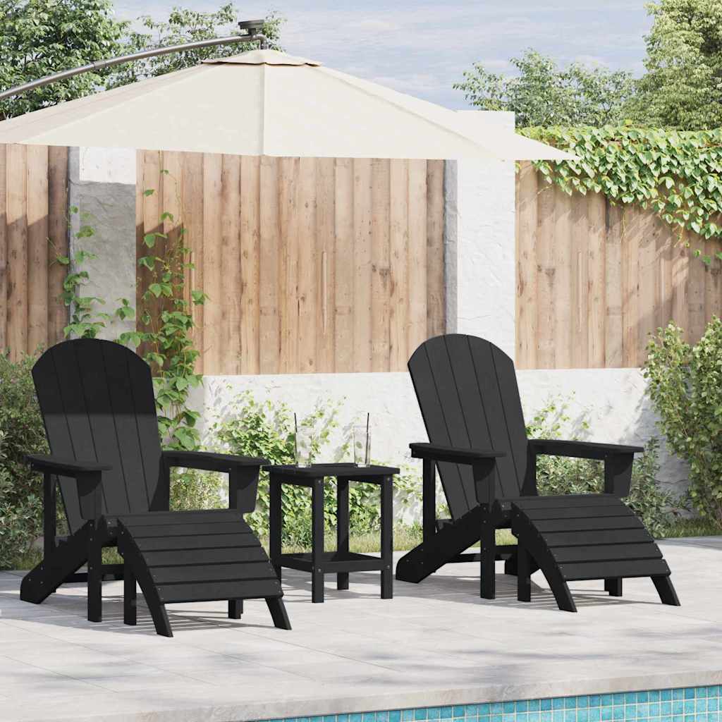 Gartenstuhl 2 pcs Schwarz 83 x 74 x 92 cm Polyethylen