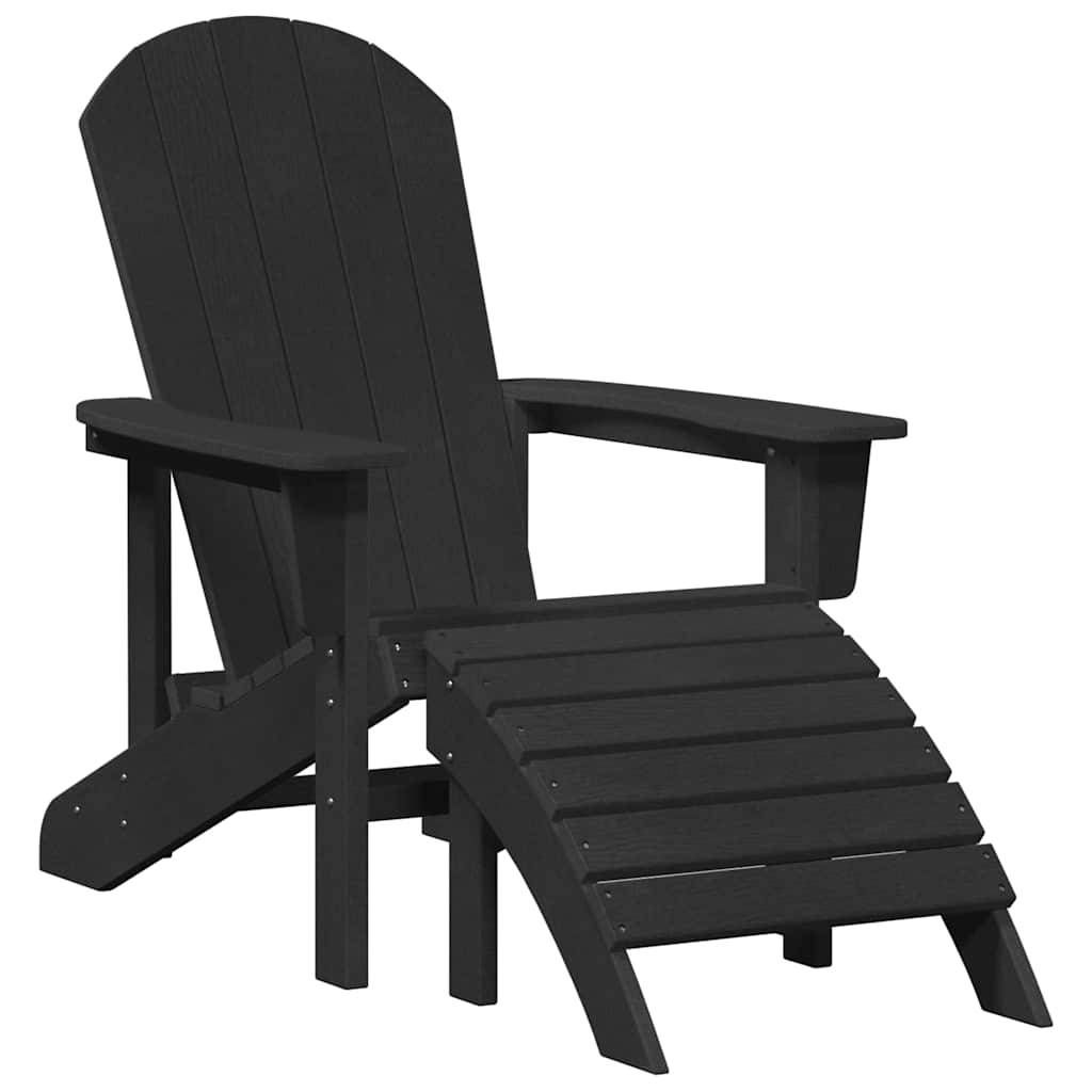 Gartenstuhl 3 pcs Schwarz Polyethylen