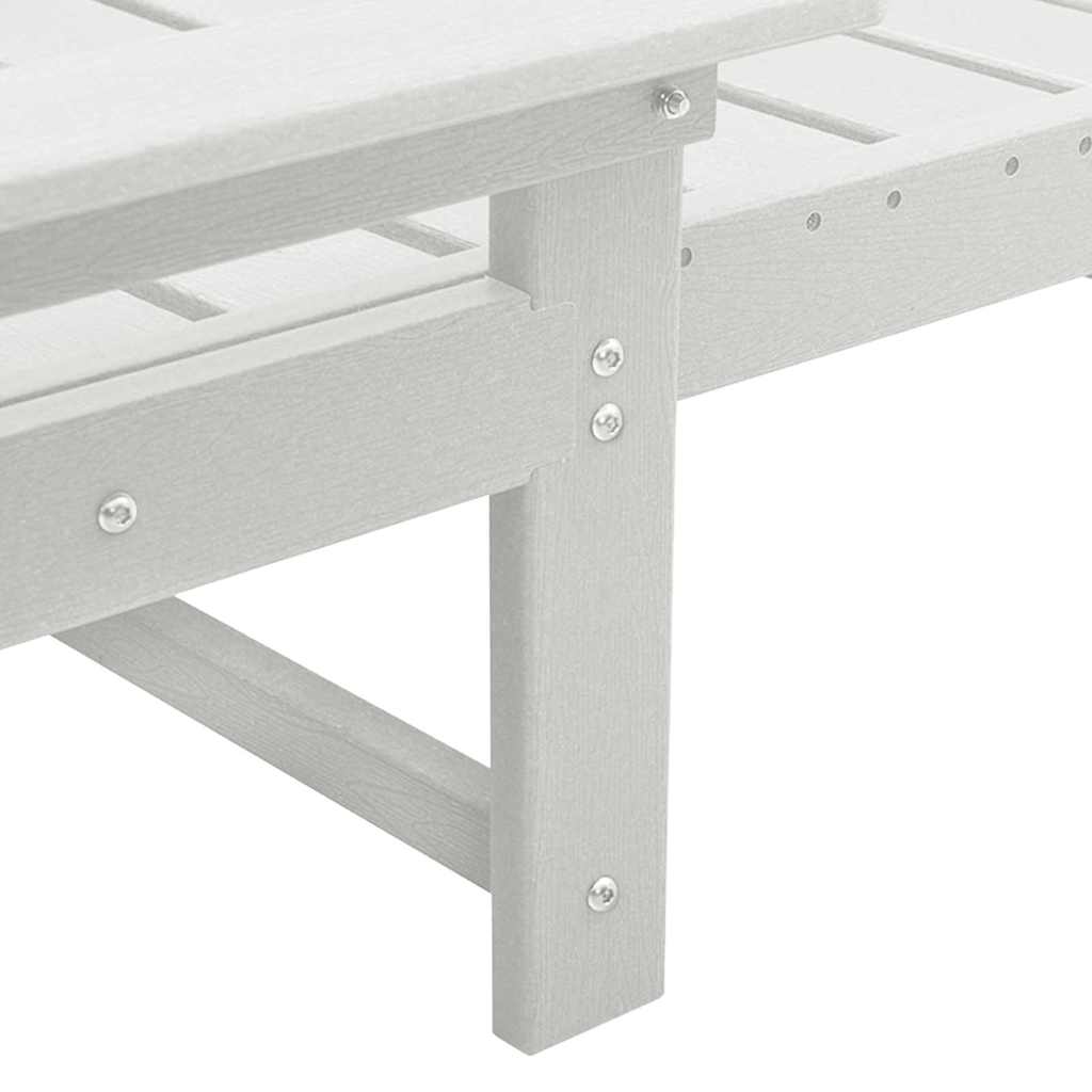 Sonnenliege 3 pcs Weiß Polyethylen