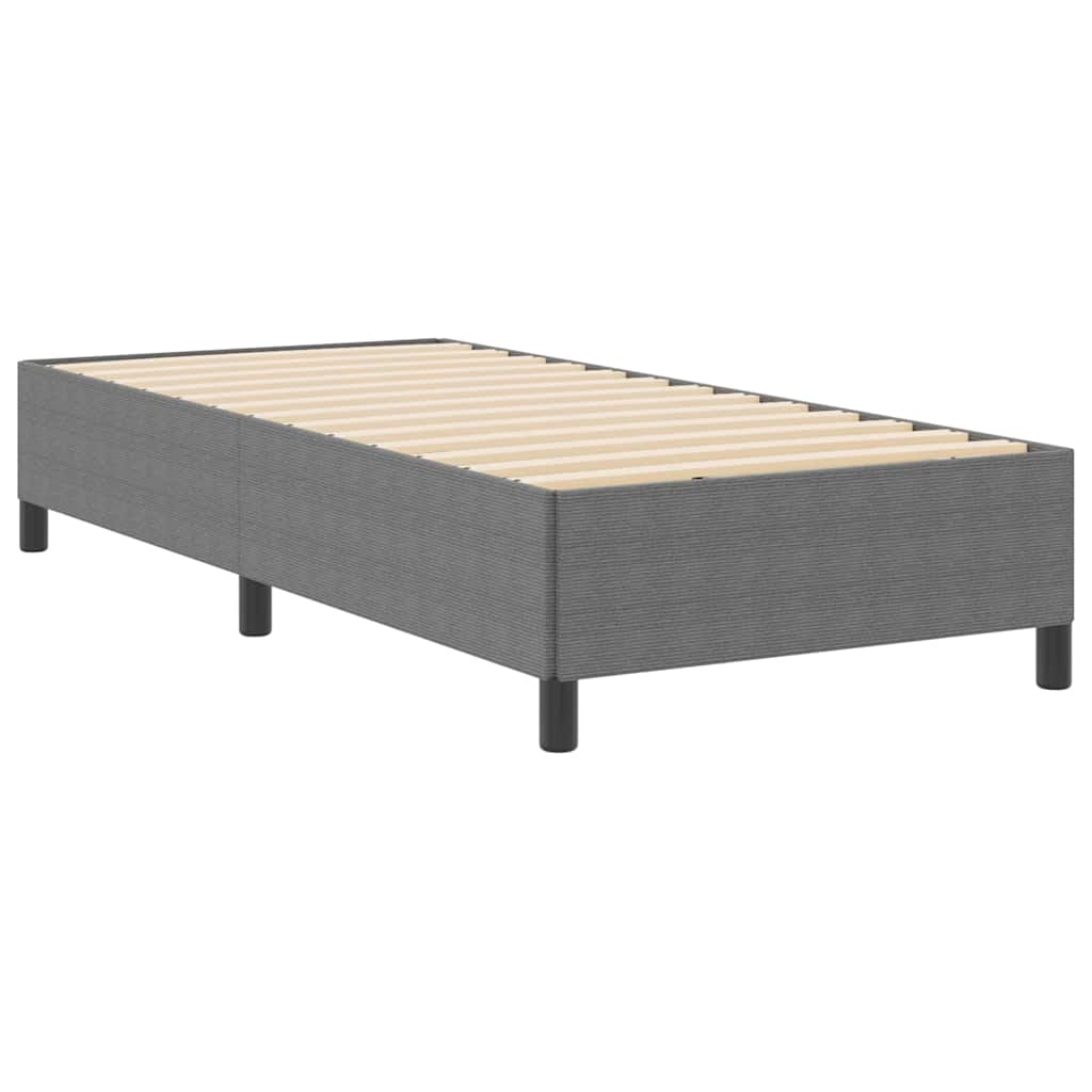 Boxspringbett Hellgrau 80 x 200 cm Cordstoff