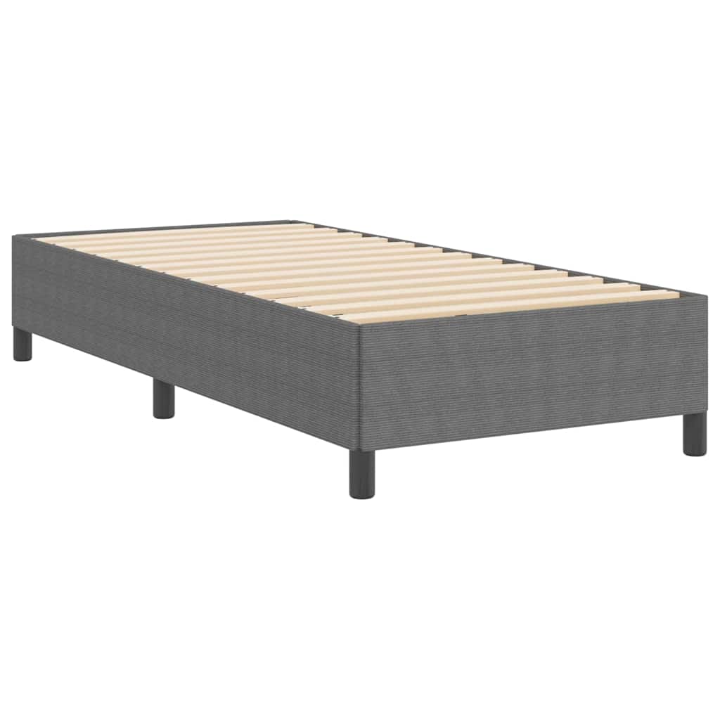 Boxspringbett Hellgrau 80 x 200 cm Cordstoff