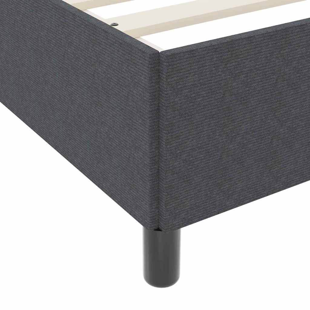 Boxspringbett Dunkelgrau 80 x 200 cm Cordstoff