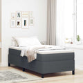 Boxspringbett Dunkelgrau 80 x 200 cm Cordstoff