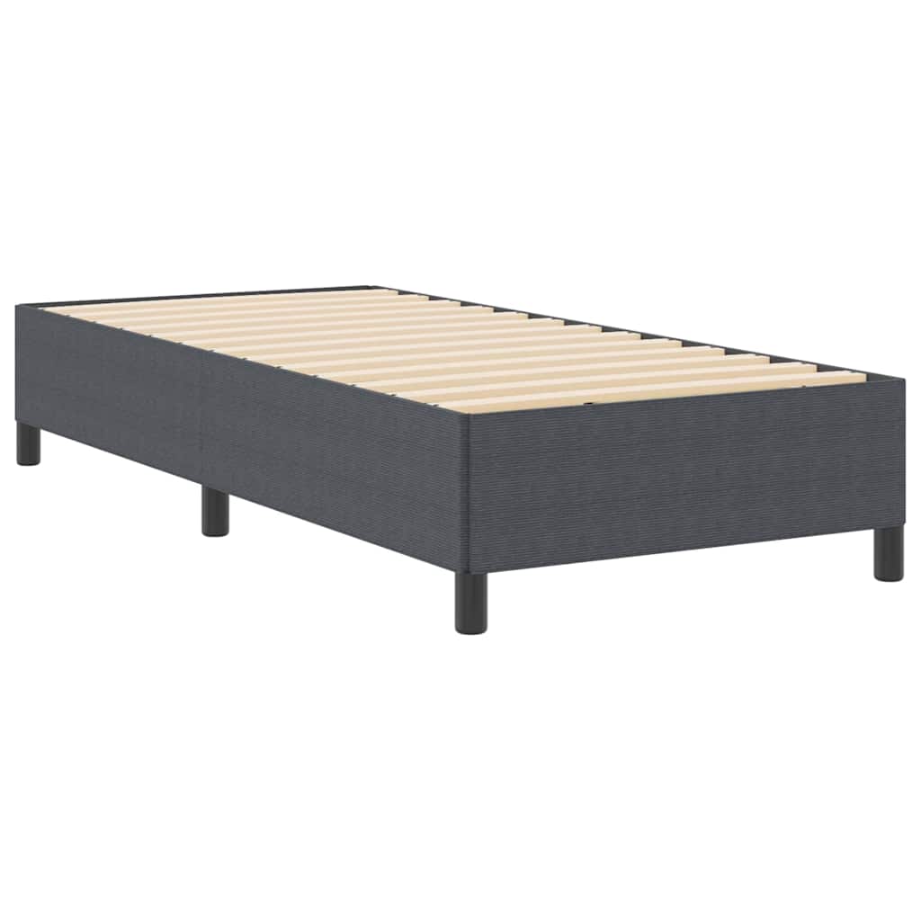 Boxspringbett Dunkelgrau 80 x 200 cm Cordstoff