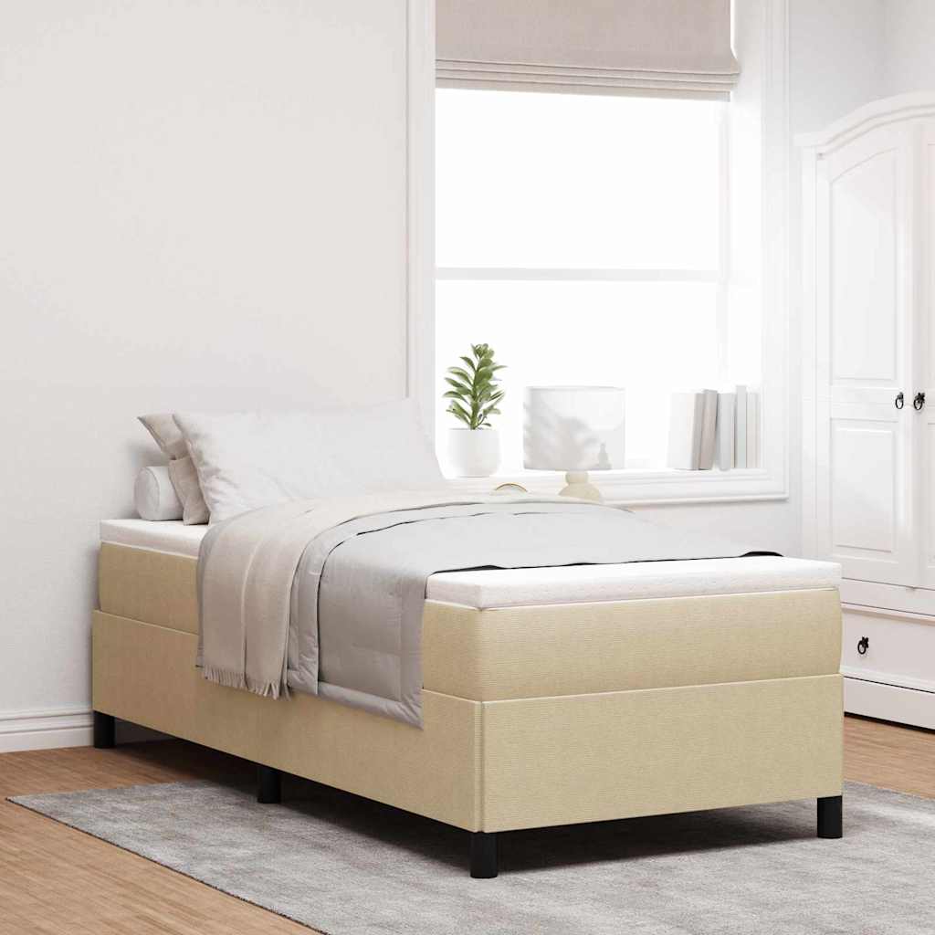 Boxspringbett Grau-Grün 80 x 200 cm Cordstoff