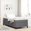 Boxspringbett Hellgrau 90 x 190 cm Cordstoff