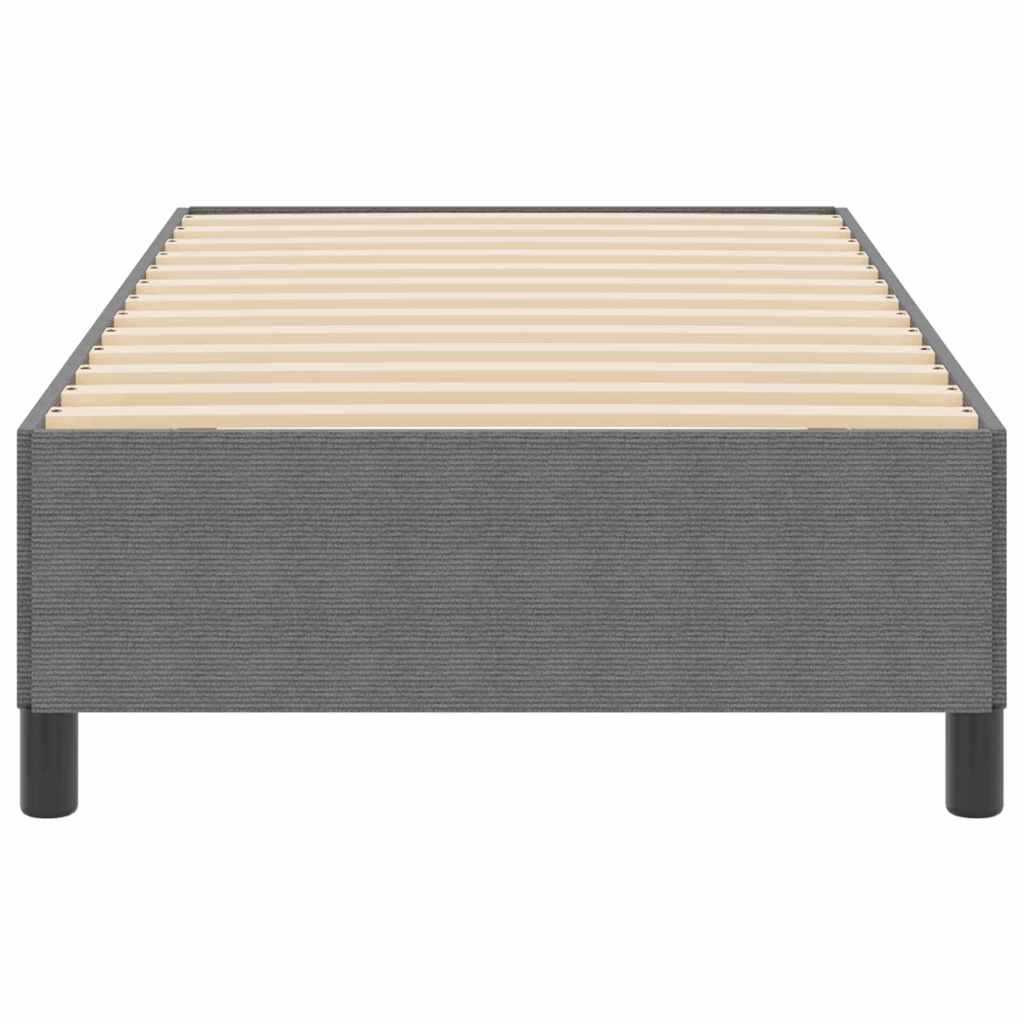 Boxspringbett Hellgrau 90 x 190 cm Cordstoff