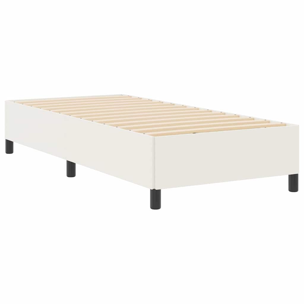 Boxspringbett Creme 90 x 190 cm Cordstoff