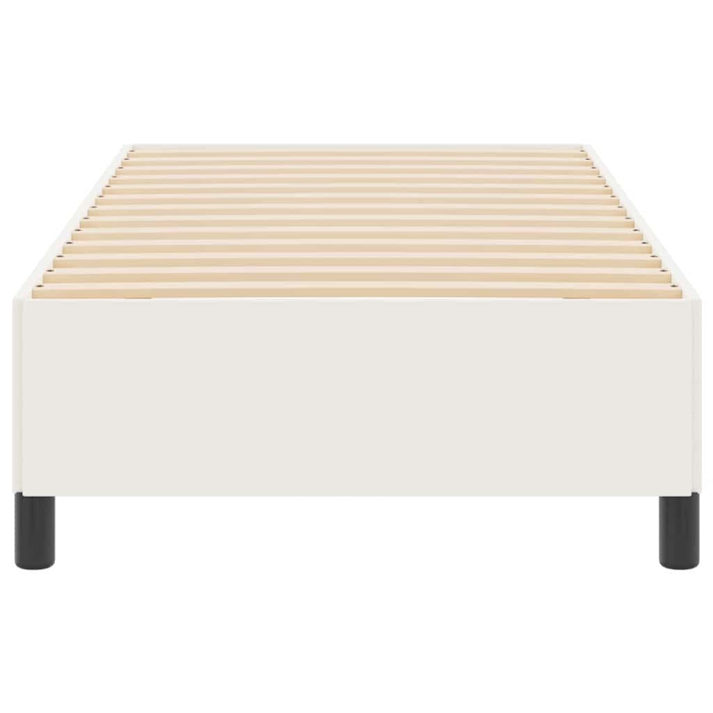 Boxspringbett Creme 90 x 190 cm Cordstoff