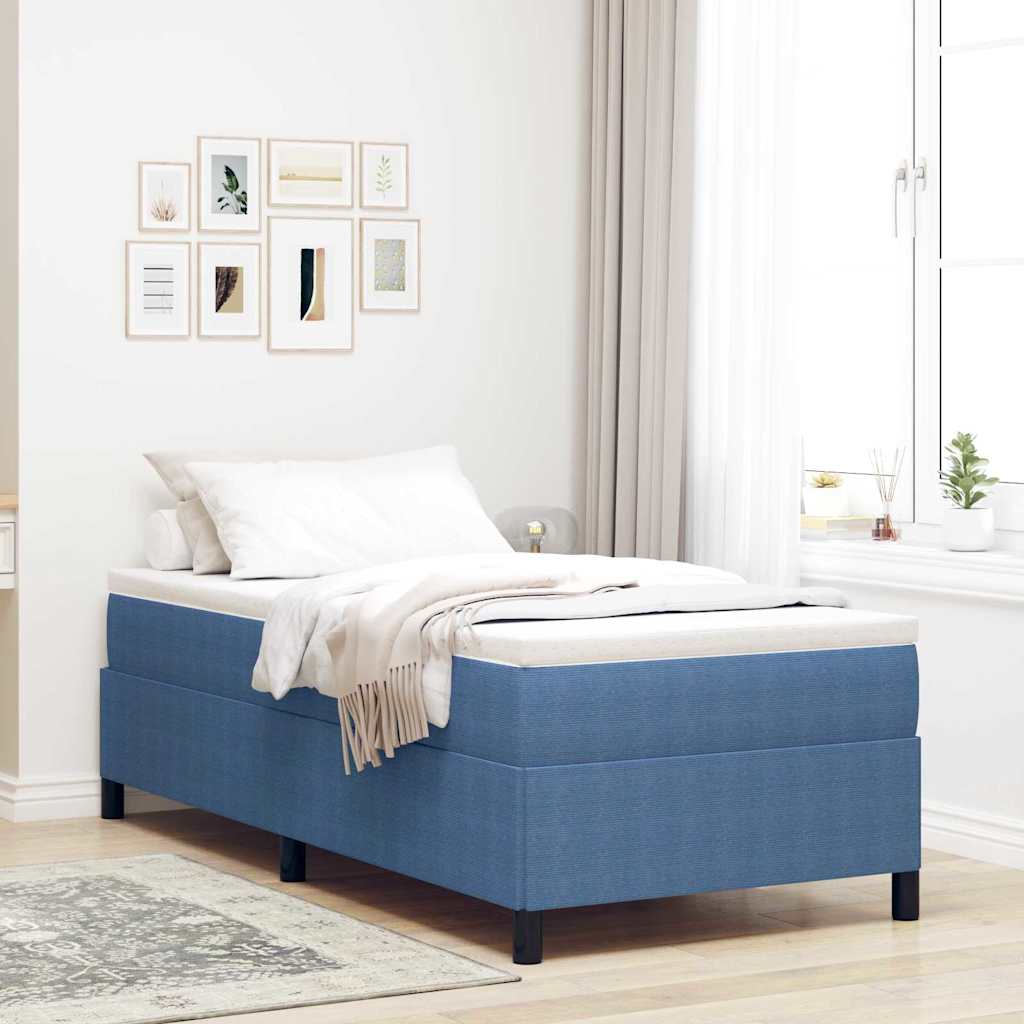 Boxspringbett Blau 90 x 190 cm Cordstoff