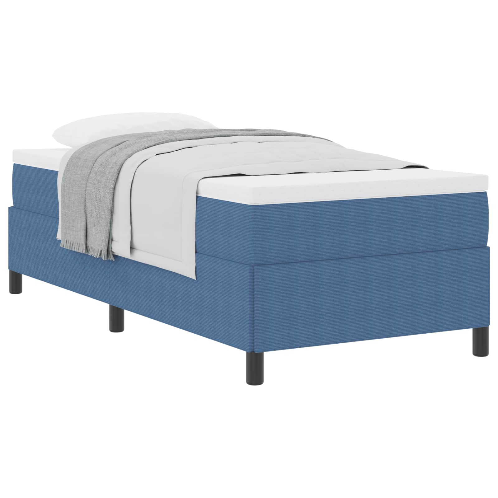 Boxspringbett Blau 90 x 190 cm Cordstoff