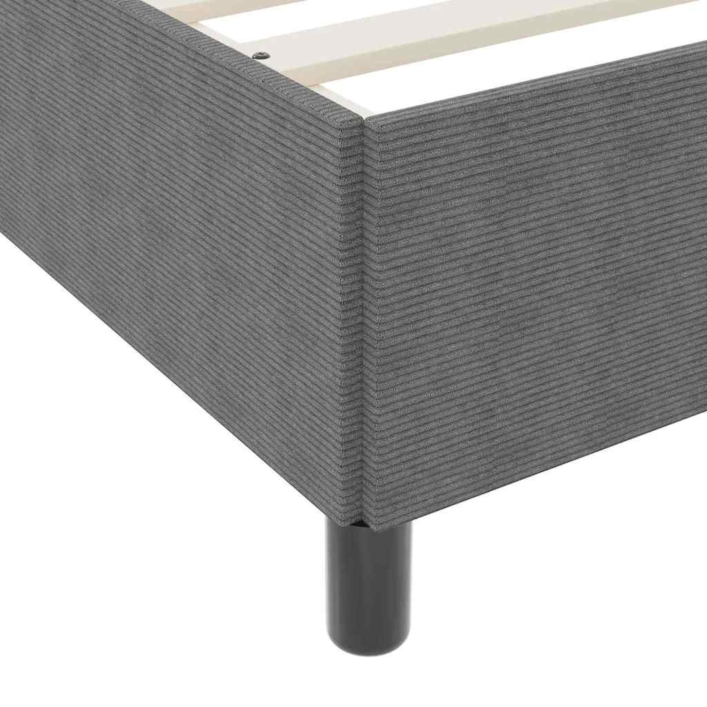 Boxspringbett Hellgrau 90 x 200 cm Cordstoff