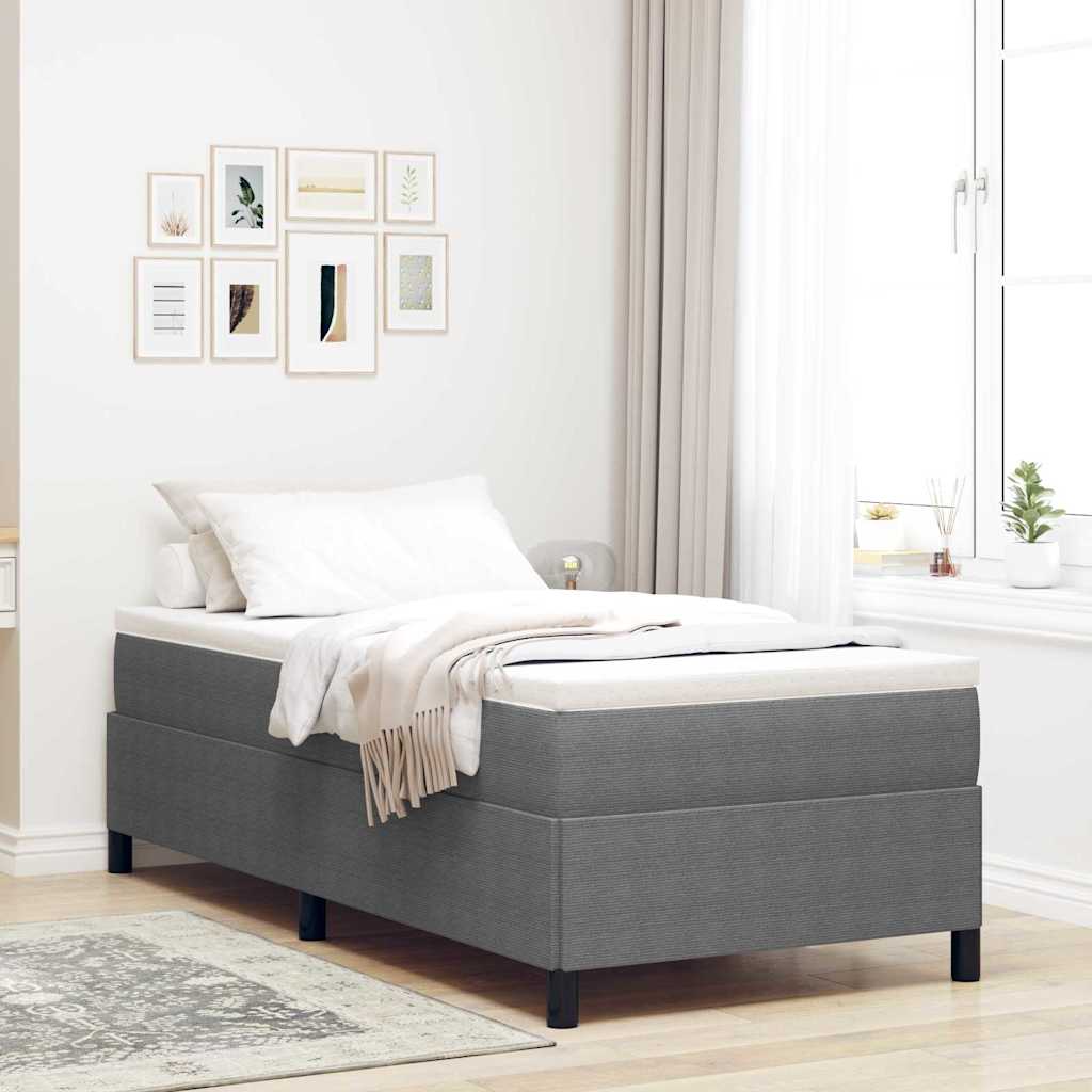 Boxspringbett Hellgrau 90 x 200 cm Cordstoff