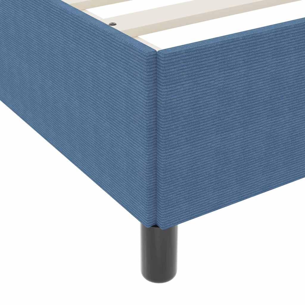 Boxspringbett Blau 90 x 200 cm Cordstoff