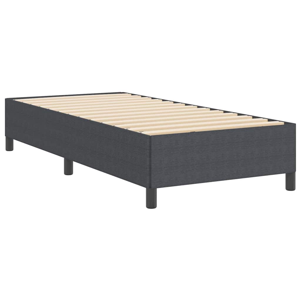 Boxspringbett Dunkelgrau 100 x 200 cm Cordstoff