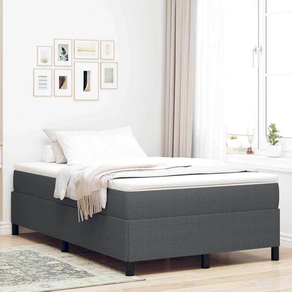 Boxspringbett Dunkelgrau 120 x 190 cm Cordstoff