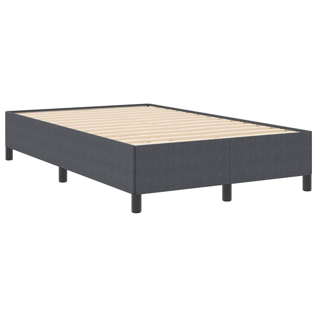 Boxspringbett Dunkelgrau 120 x 190 cm Cordstoff