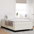 Boxspringbett Creme 120 x 190 cm Cordstoff