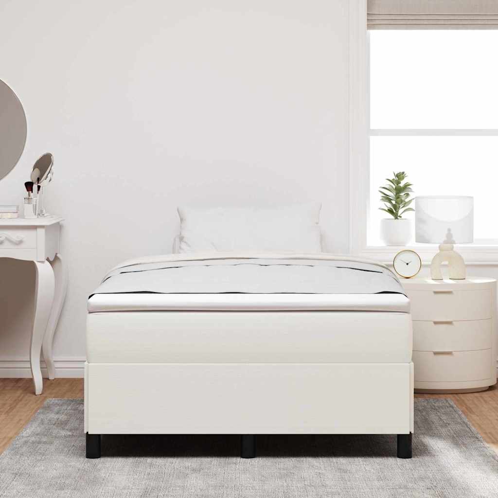 Boxspringbett Creme 120 x 190 cm Cordstoff
