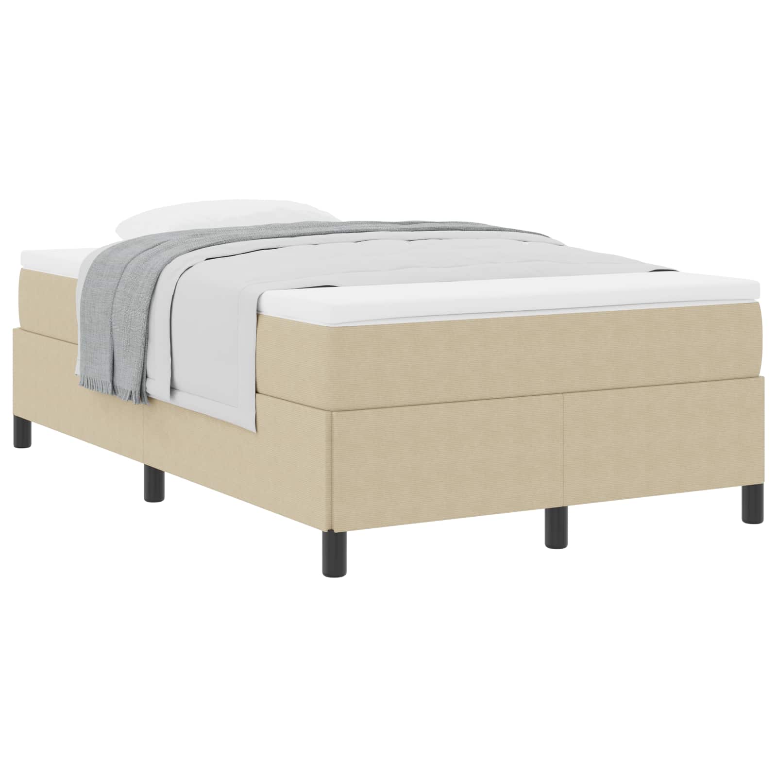 Boxspringbett Grau-Grün 120 x 190 cm Cordstoff