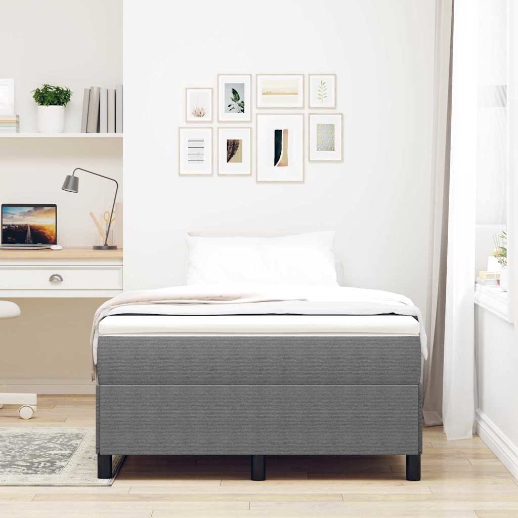 Boxspringbett Hellgrau 120 x 200 cm Cordstoff