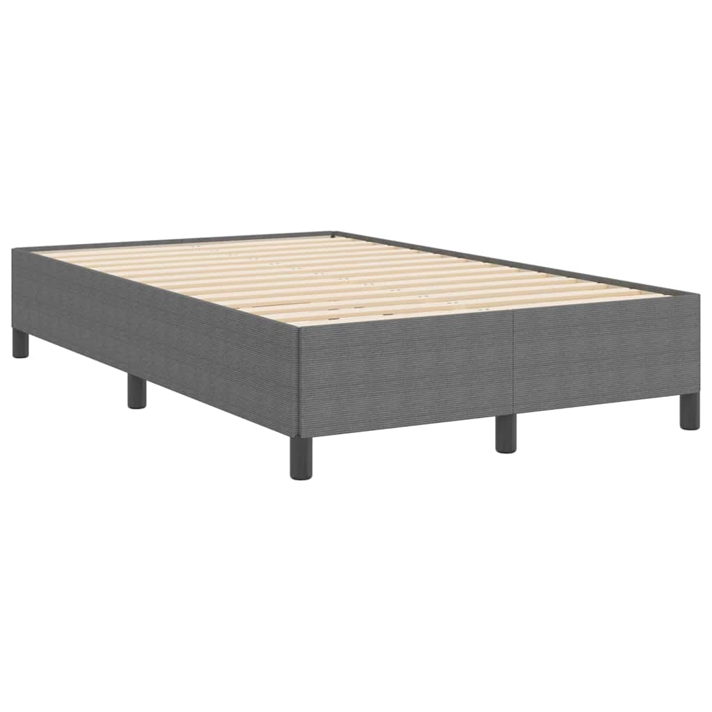 Boxspringbett Hellgrau 120 x 200 cm Cordstoff