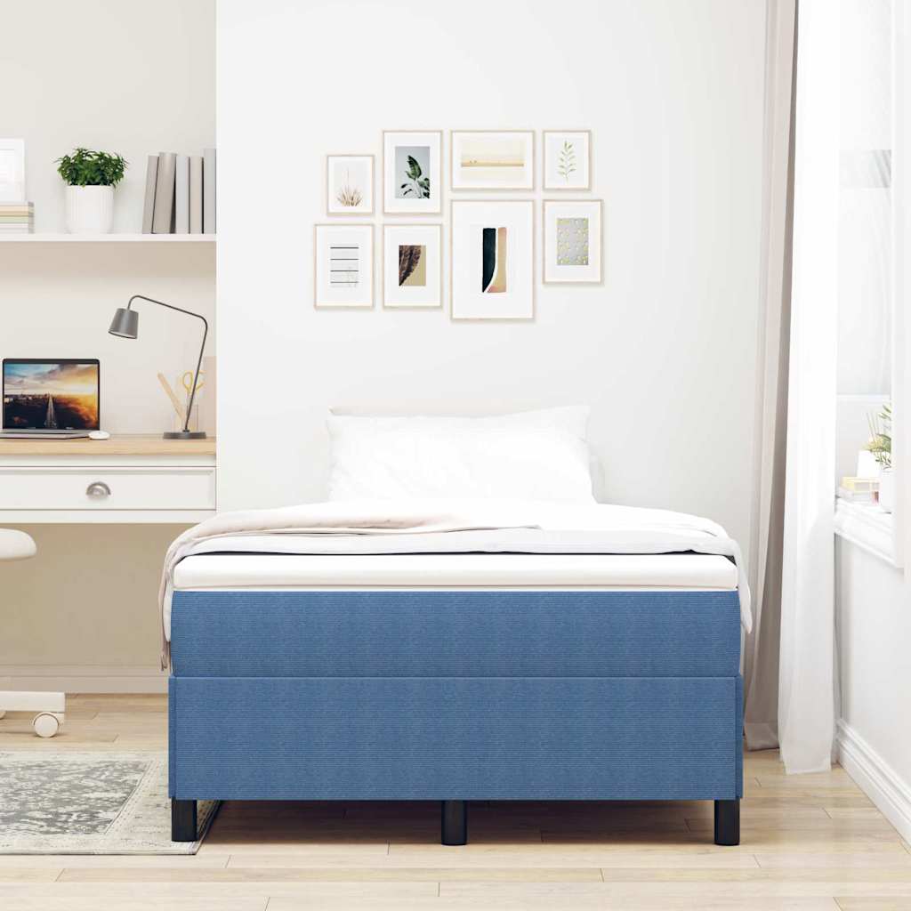 Boxspringbett Blau 120 x 200 cm Cordstoff