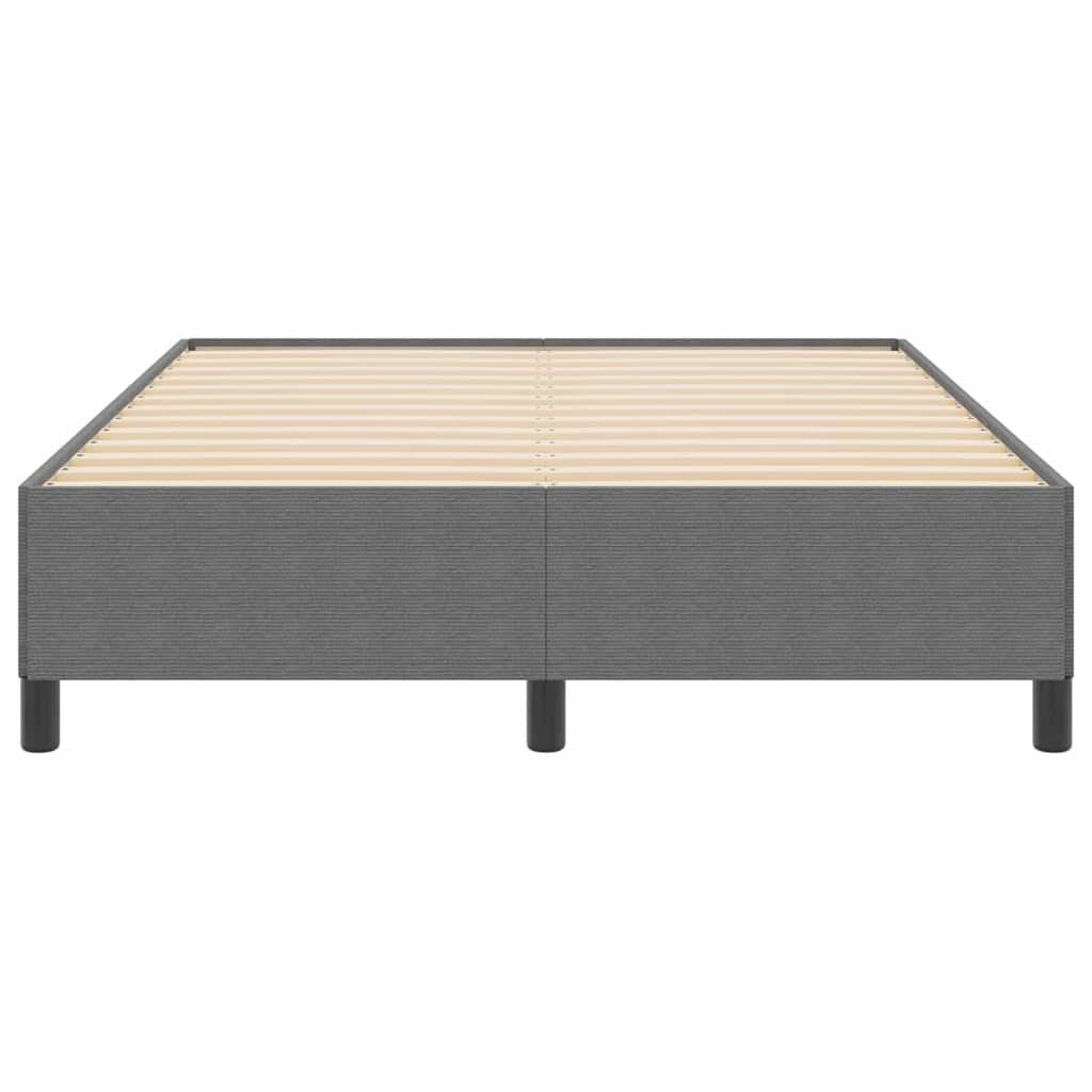 Boxspringbett Hellgrau 140 x 190 cm Cordstoff