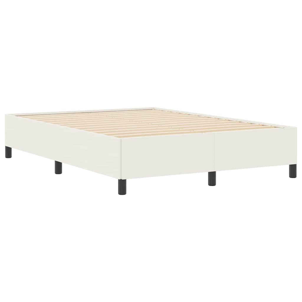 Boxspringbett Creme 140 x 190 cm Cordstoff