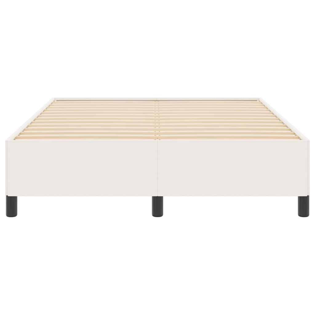 Boxspringbett Creme 140 x 190 cm Cordstoff