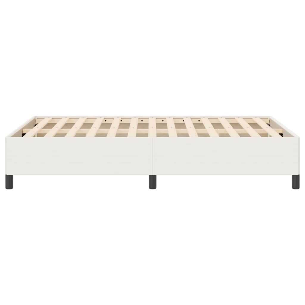 Boxspringbett Creme 140 x 190 cm Cordstoff