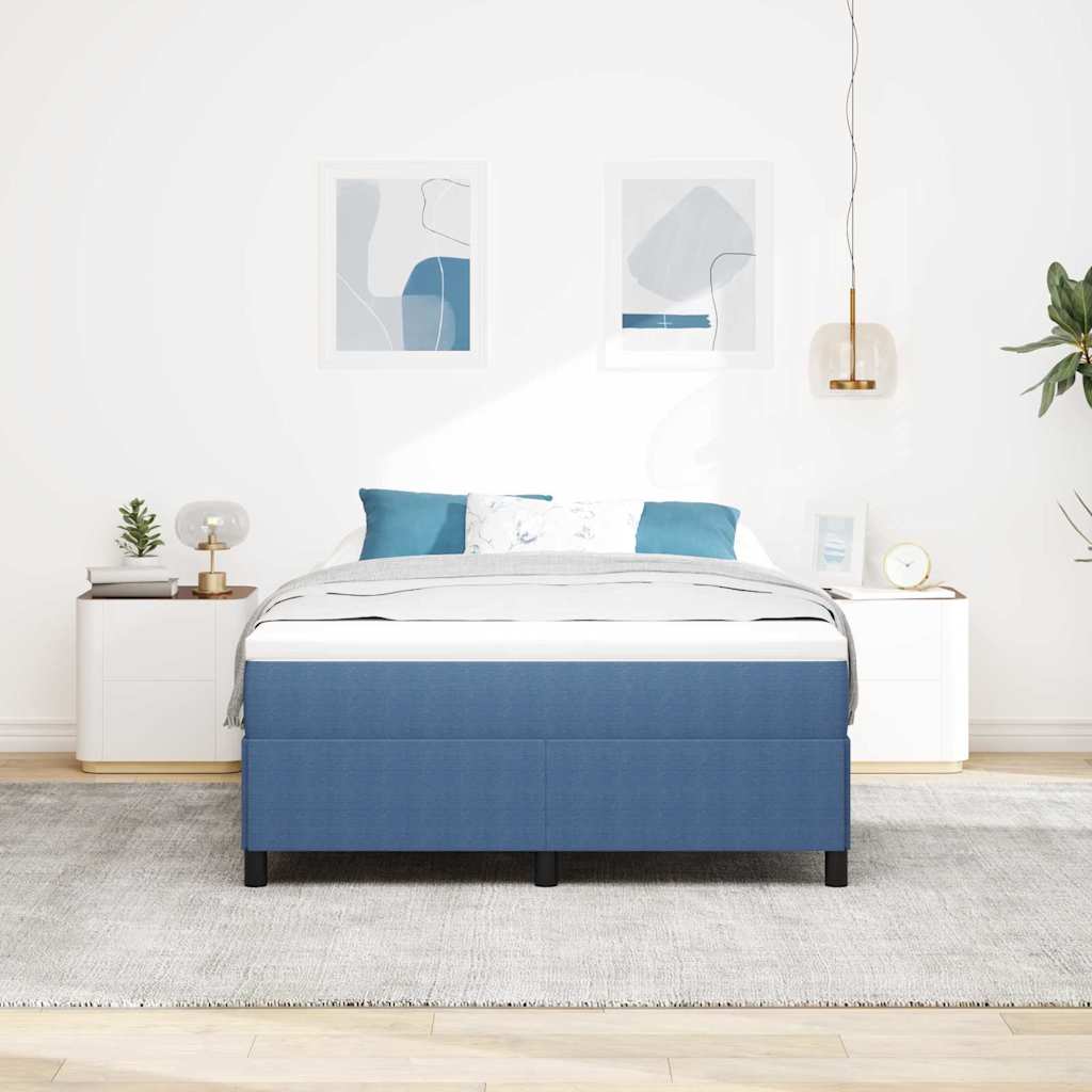Boxspringbett Blau 140 x 190 cm Cordstoff