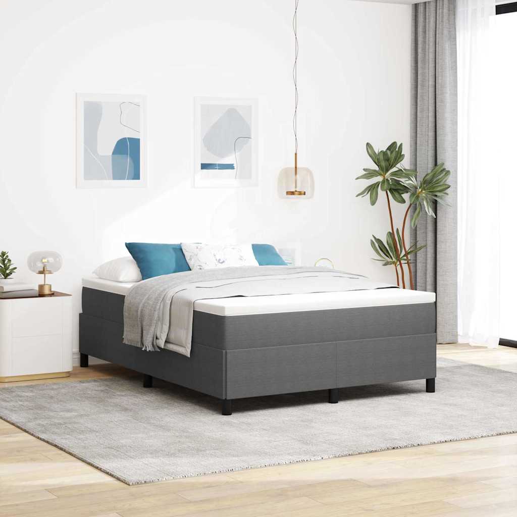 Boxspringbett Hellgrau 140 x 200 cm Cordstoff