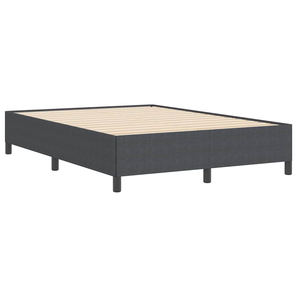 Boxspringbett Dunkelgrau 140 x 200 cm Cordstoff