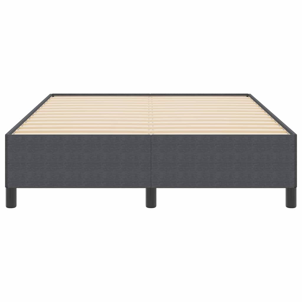 Boxspringbett Dunkelgrau 140 x 200 cm Cordstoff