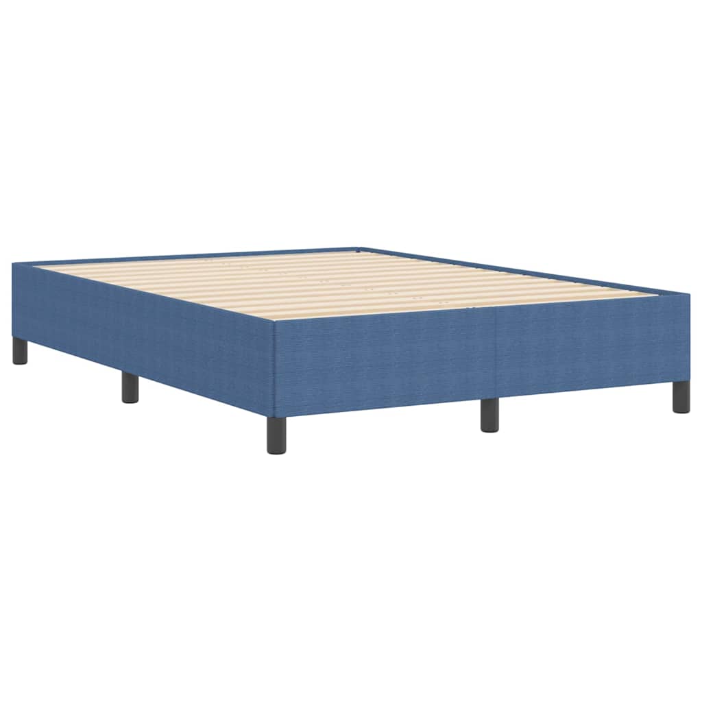 Boxspringbett Blau 140 x 200 cm Cordstoff