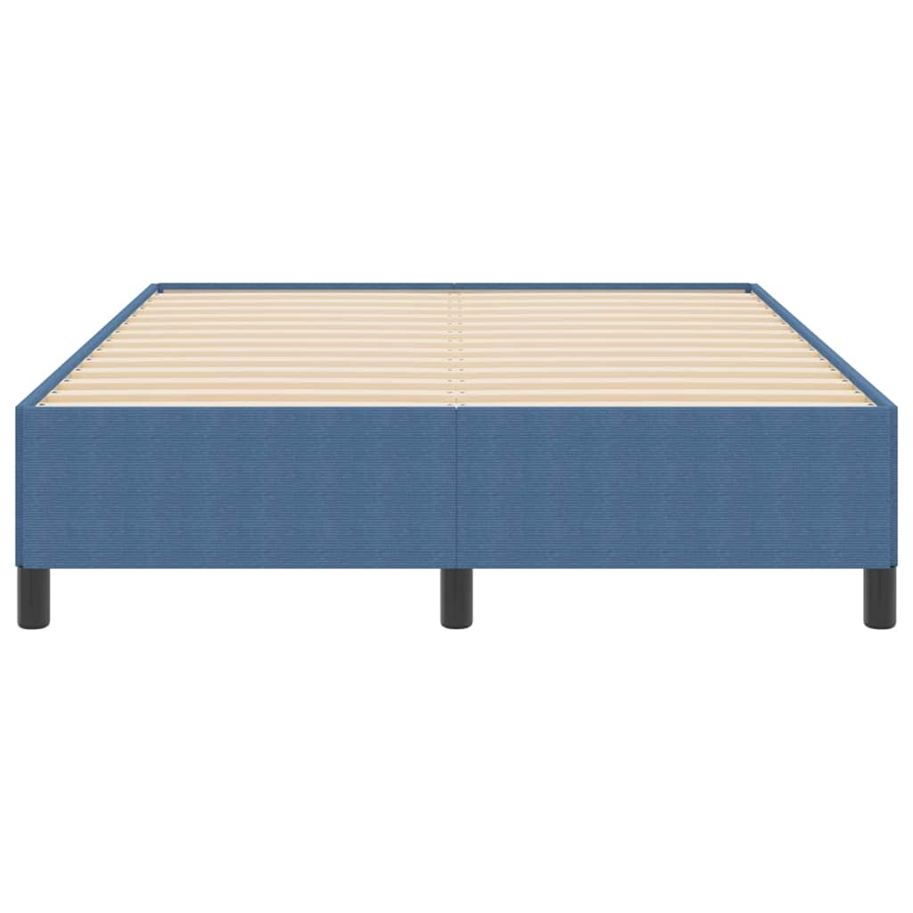 Boxspringbett Blau 140 x 200 cm Cordstoff