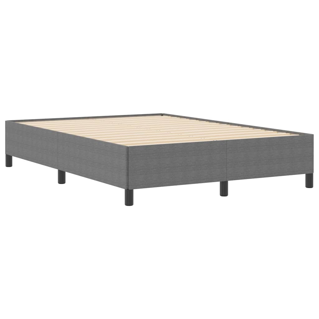 Boxspringbett Hellgrau 160 x 200 cm Cordstoff